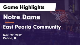 Notre Dame  vs East Peoria Community  Game Highlights - Nov. 29, 2019