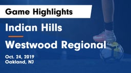 Indian Hills  vs Westwood Regional  Game Highlights - Oct. 24, 2019