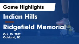 Indian Hills  vs Ridgefield Memorial  Game Highlights - Oct. 15, 2022