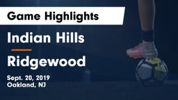 Indian Hills  vs Ridgewood Game Highlights - Sept. 20, 2019