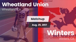 Matchup: Wheatland Union vs. Winters  2017