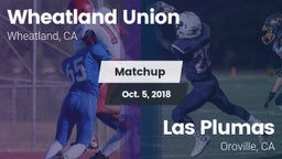 Matchup: Wheatland Union vs. Las Plumas  2018