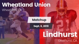 Matchup: Wheatland Union vs. Lindhurst  2019
