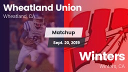 Matchup: Wheatland Union vs. Winters  2019