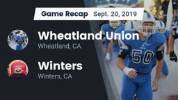 Recap: Wheatland Union  vs. Winters  2019