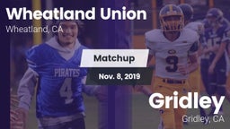 Matchup: Wheatland Union vs. Gridley  2019