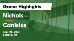 Nichols  vs Canisius  Game Highlights - Feb. 26, 2024