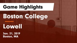 Boston College  vs Lowell  Game Highlights - Jan. 21, 2019