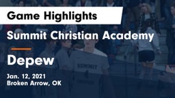 Summit Christian Academy  vs Depew  Game Highlights - Jan. 12, 2021