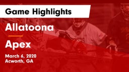 Allatoona  vs Apex  Game Highlights - March 6, 2020