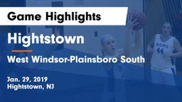 Hightstown  vs West Windsor-Plainsboro South  Game Highlights - Jan. 29, 2019