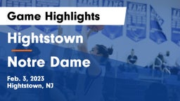 Hightstown  vs Notre Dame  Game Highlights - Feb. 3, 2023