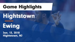 Hightstown  vs Ewing Game Highlights - Jan. 13, 2018