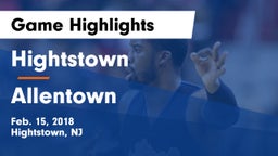 Hightstown  vs Allentown  Game Highlights - Feb. 15, 2018