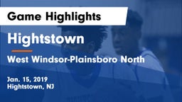 Hightstown  vs West Windsor-Plainsboro North  Game Highlights - Jan. 15, 2019
