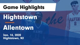 Hightstown  vs Allentown  Game Highlights - Jan. 14, 2020