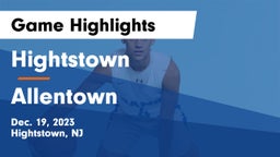 Hightstown  vs Allentown  Game Highlights - Dec. 19, 2023