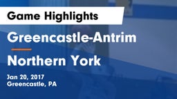 Greencastle-Antrim  vs Northern York Game Highlights - Jan 20, 2017