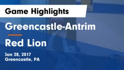 Greencastle-Antrim  vs Red Lion  Game Highlights - Jan 28, 2017