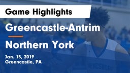 Greencastle-Antrim  vs Northern York  Game Highlights - Jan. 15, 2019