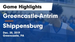 Greencastle-Antrim  vs Shippensburg  Game Highlights - Dec. 20, 2019