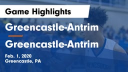 Greencastle-Antrim  vs Greencastle-Antrim  Game Highlights - Feb. 1, 2020