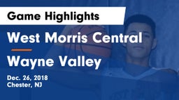 West Morris Central  vs Wayne Valley Game Highlights - Dec. 26, 2018