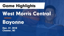 West Morris Central  vs Bayonne Game Highlights - Dec. 27, 2018