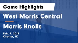West Morris Central  vs Morris Knolls  Game Highlights - Feb. 7, 2019