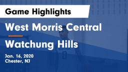 West Morris Central  vs Watchung Hills Game Highlights - Jan. 16, 2020