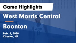 West Morris Central  vs Boonton  Game Highlights - Feb. 8, 2020