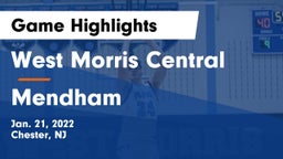 West Morris Central  vs Mendham  Game Highlights - Jan. 21, 2022