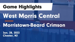 West Morris Central  vs Morristown-Beard Crimson Game Highlights - Jan. 28, 2022