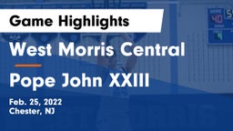 West Morris Central  vs Pope John XXIII  Game Highlights - Feb. 25, 2022