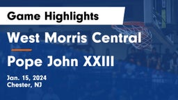 West Morris Central  vs Pope John XXIII  Game Highlights - Jan. 15, 2024