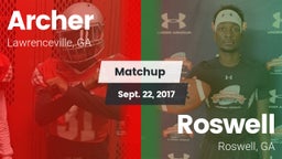 Matchup: Archer  vs. Roswell  2017