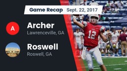 Recap: Archer  vs. Roswell  2017