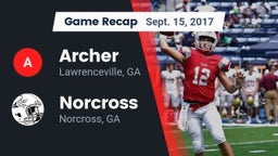 Recap: Archer  vs. Norcross  2017