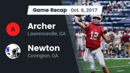 Recap: Archer  vs. Newton  2017