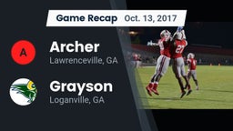 Recap: Archer  vs. Grayson  2017
