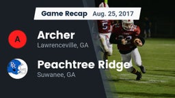 Recap: Archer  vs. Peachtree Ridge  2017