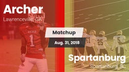 Matchup: Archer  vs. Spartanburg  2018