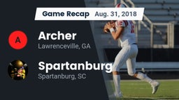 Recap: Archer  vs. Spartanburg  2018