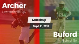 Matchup: Archer  vs. Buford  2018