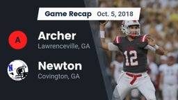 Recap: Archer  vs. Newton  2018
