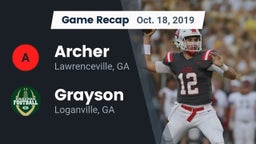 Recap: Archer  vs. Grayson  2019