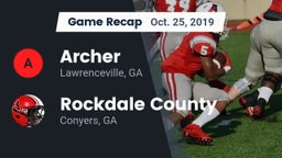 Recap: Archer  vs. Rockdale County  2019