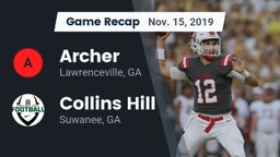 Recap: Archer  vs. Collins Hill  2019