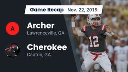 Recap: Archer  vs. Cherokee  2019