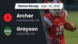 Recap: Archer  vs. Grayson  2020